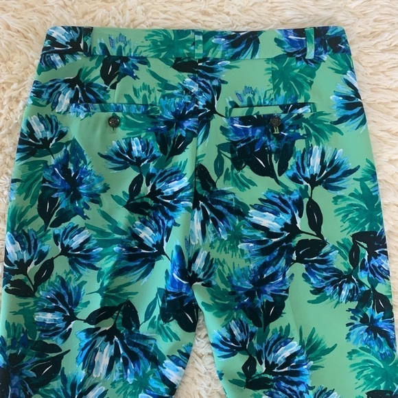 Banana Republic Green Avery Pant Size 4 Fun Print - Picture 5 of 10